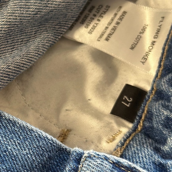 Flying Monkey Blue Boyfriend Jeans with Distressed Details - Picture 7 of 7